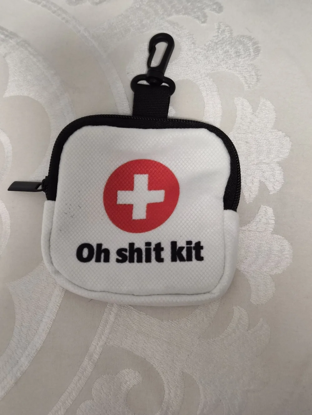 White First Aid Clip Pouch 